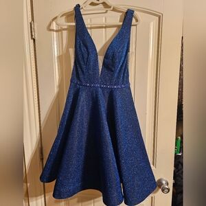 Sparkling Blue Sleeveless Dress